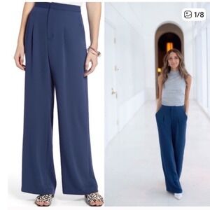 Something Navy Relaxed HighWaist Wide Leg Pant Size 2 Trouser